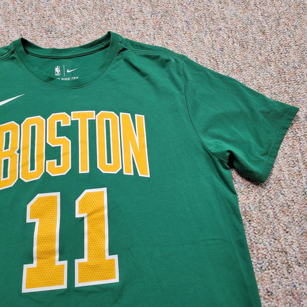 Nike Boston Celtics Shirt Mens XL Green Dri-FIT Kyrie Irving NBA AO0873-313 - Picture 6 of 16